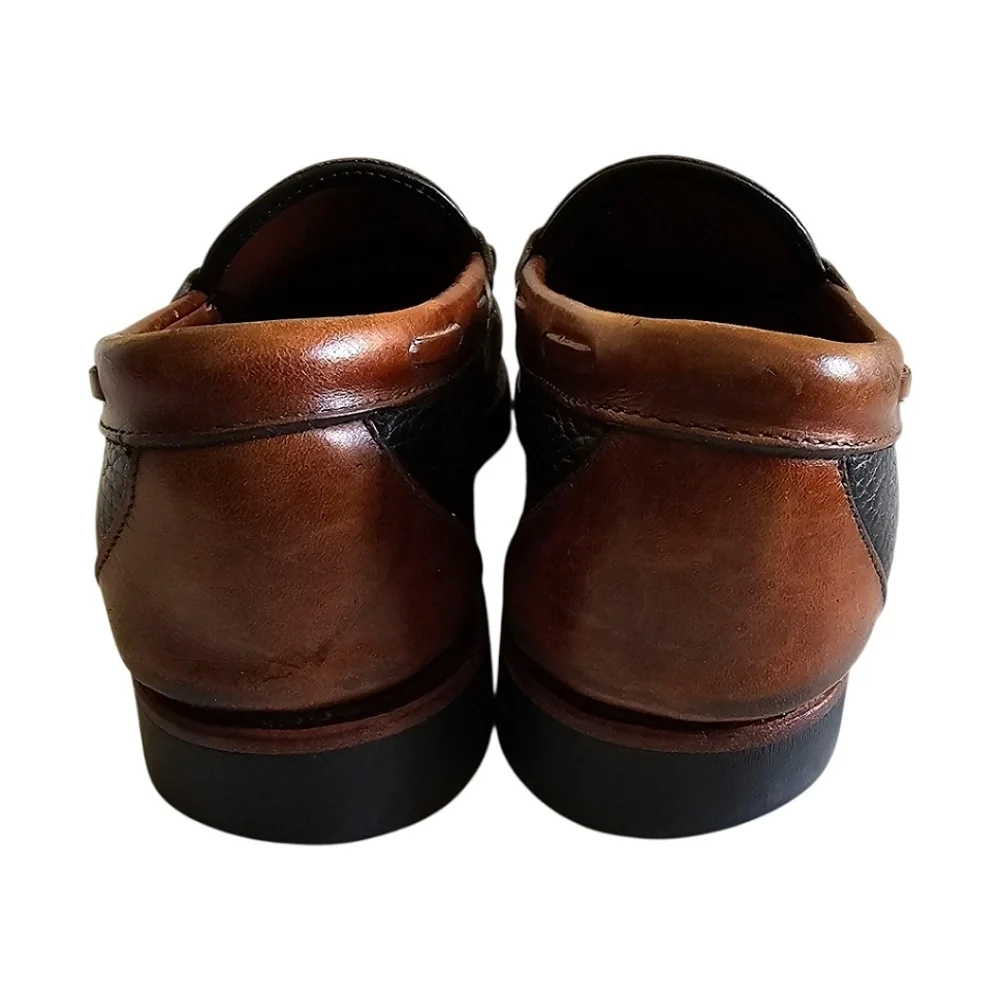 Allen Edmonds Nashua Pebbled Leather Tassel Loafers 7.5 Old Money Modern Preppy